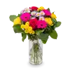 Bouquet with roses and germinis